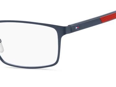 Premium Men Tommy Hilfiger Eyeglasses: TH 1593 - Matte Blue Blue - SpecSMART Eye Clinic (Zoom View)